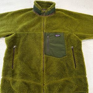 Patagonia Mens Large Retro-X Special Deep Pile Jacket Seagrass Green 11708